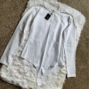 Mangdiup Bodysuit White Long Sleeve NEW Women’s Size XL‎